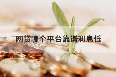 网贷哪个平台靠谱利息低?好通过好下款的网贷平台