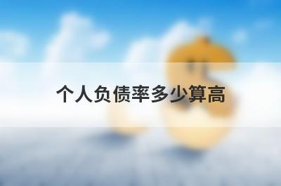 个人负债率多少算高?