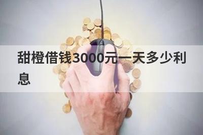 甜橙借钱3000元一天多少利息 
