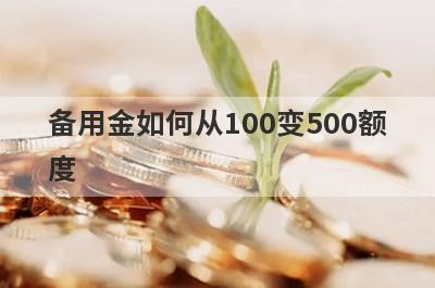备用金如何从100变500额度?