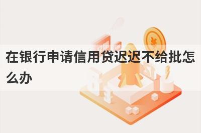 在银行申请信用贷迟迟不给批怎么办?是哪些原因导致的拒贷?