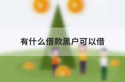 有什么借款黑户可以借?5个黑户也能下款的口子
