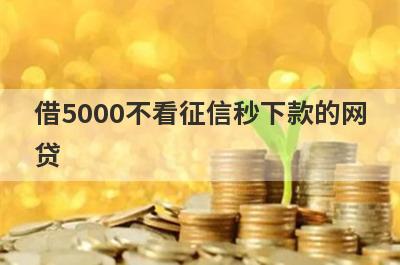 借5000不看征信秒下款的网贷,这几个平台借款5000马上到账