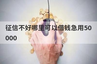 征信不好哪里可以借钱急用50000?这几个平台对征信要求低