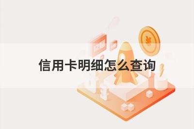 信用卡明细怎么查询?