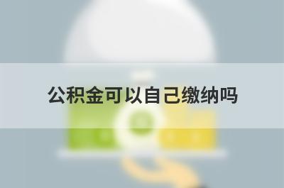 公积金可以自己缴纳吗?主要有这几种情况