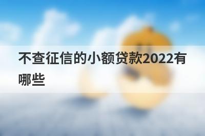 不查征信的小额贷款2022有哪些?盘点5个不看征信能下款的口子