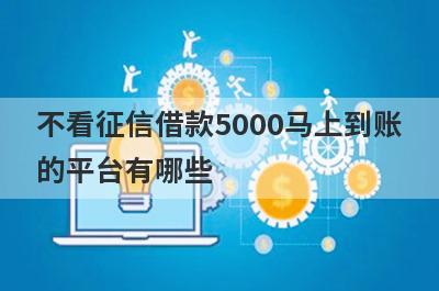 不看征信借款5000马上到账的平台有哪些?这几个不查征信秒下款