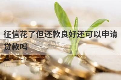 征信花了但还款良好还可以申请贷款吗 