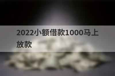 2022小额借款1000马上放款,这几个平台借款1000马上到账