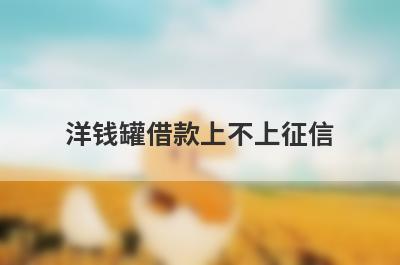 洋钱罐借款上不上征信?