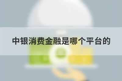 中银消费金融是哪个平台的?