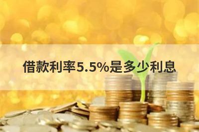 借款利率5.5%是多少利息?