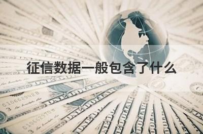征信数据一般包含了什么?