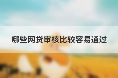 哪些网贷审核比较容易通过?2022审核容易通过的网贷口子