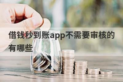 借钱秒到账app不需要审核的有哪些?盘点5个秒审核马上到账的平台