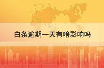 白条逾期一天有啥影响吗?