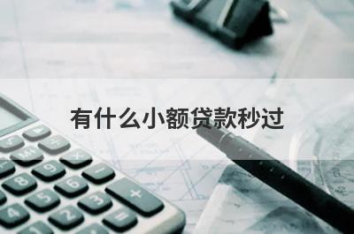 有什么小额贷款秒过?这几个小额平台放款快