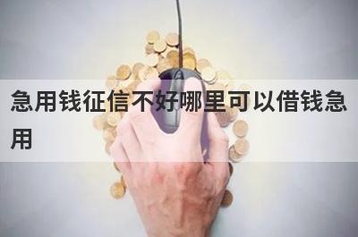 急用钱征信不好哪里可以借钱急用?盘点5个征信不好也能贷款的平台