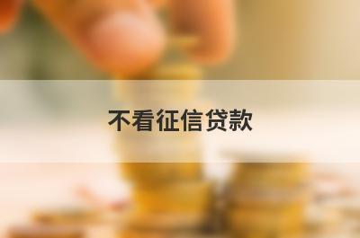 不看征信贷款