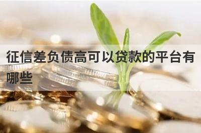 征信差负债高可以贷款的平台有哪些？独家盘点5个负债多征信花无逾期还能下款的平台