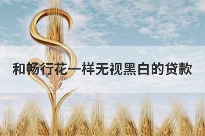 和畅行花一样无视黑白的贷款 盘点5个黑口子借钱包下款的网贷