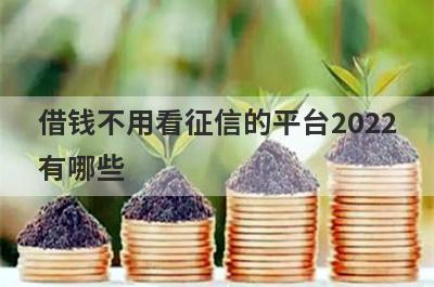 借钱不用看征信的平台2022有哪些？盘点5个负债高也能通过的无征信贷款平台