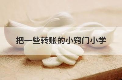 把一些转账的小窍门小学
