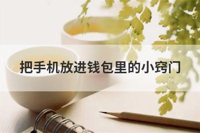 把手机放进钱包里的小窍门