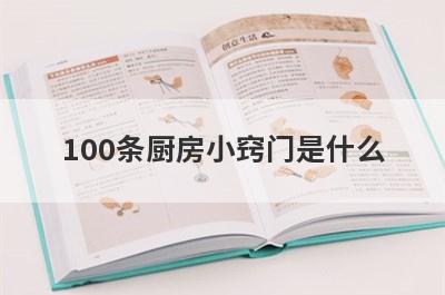 100条厨房小窍门是什么(厨房生活小窍门100妙招视频)