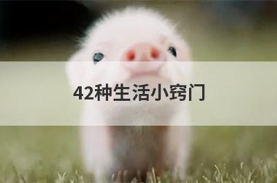42种生活小窍门