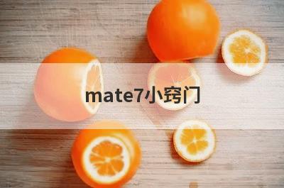 mate7小窍门