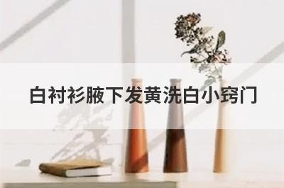 白衬衫腋下发黄洗白小窍门