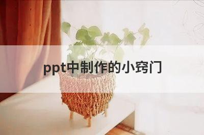 ppt中制作的小窍门(制作软水小窍门)