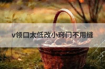 v领口太低改小窍门不用缝
