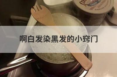 啊白发染黑发的小窍门