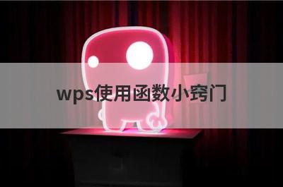 wps使用函数小窍门(WPS使用函数)