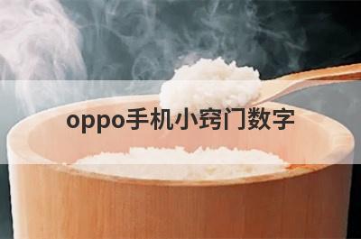 oppo手机小窍门数字