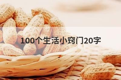100个生活小窍门20字