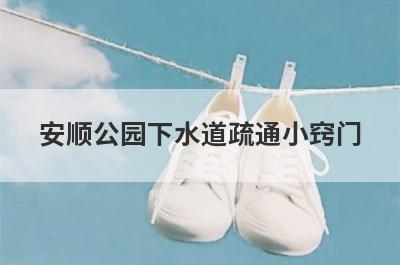 安顺公园下水道疏通小窍门