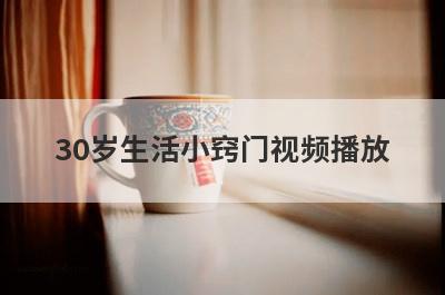 30岁生活小窍门视频播放