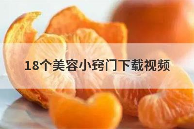 18个美容小窍门下载视频