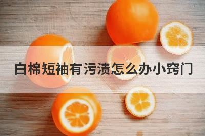 白棉短袖有污渍怎么办小窍门