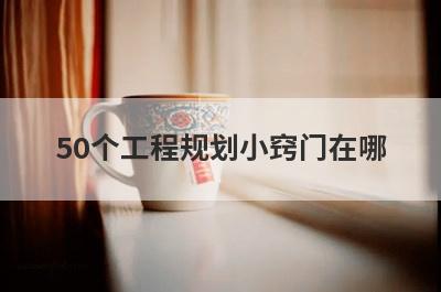 50个工程规划小窍门在哪