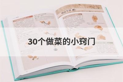 30个做菜的小窍门