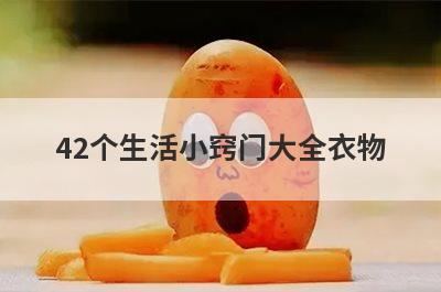 42个生活小窍门大全衣物