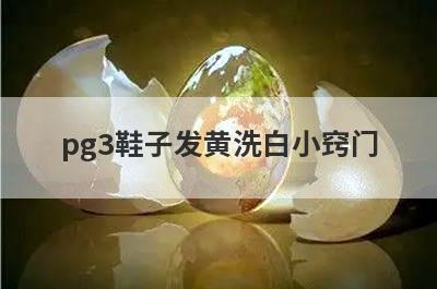 pg3鞋子发黄洗白小窍门