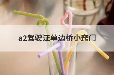 a2驾驶证单边桥小窍门