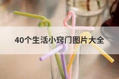 40个生活小窍门图片大全