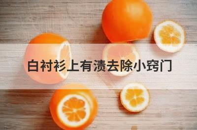 白衬衫上有渍去除小窍门